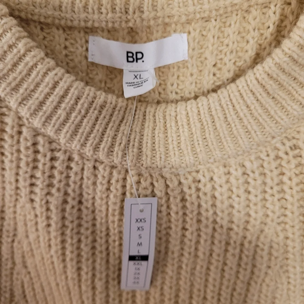 BP Nordstrom Tan Boulder Plaited Sweater Sz XL NWT Soft & Cozy